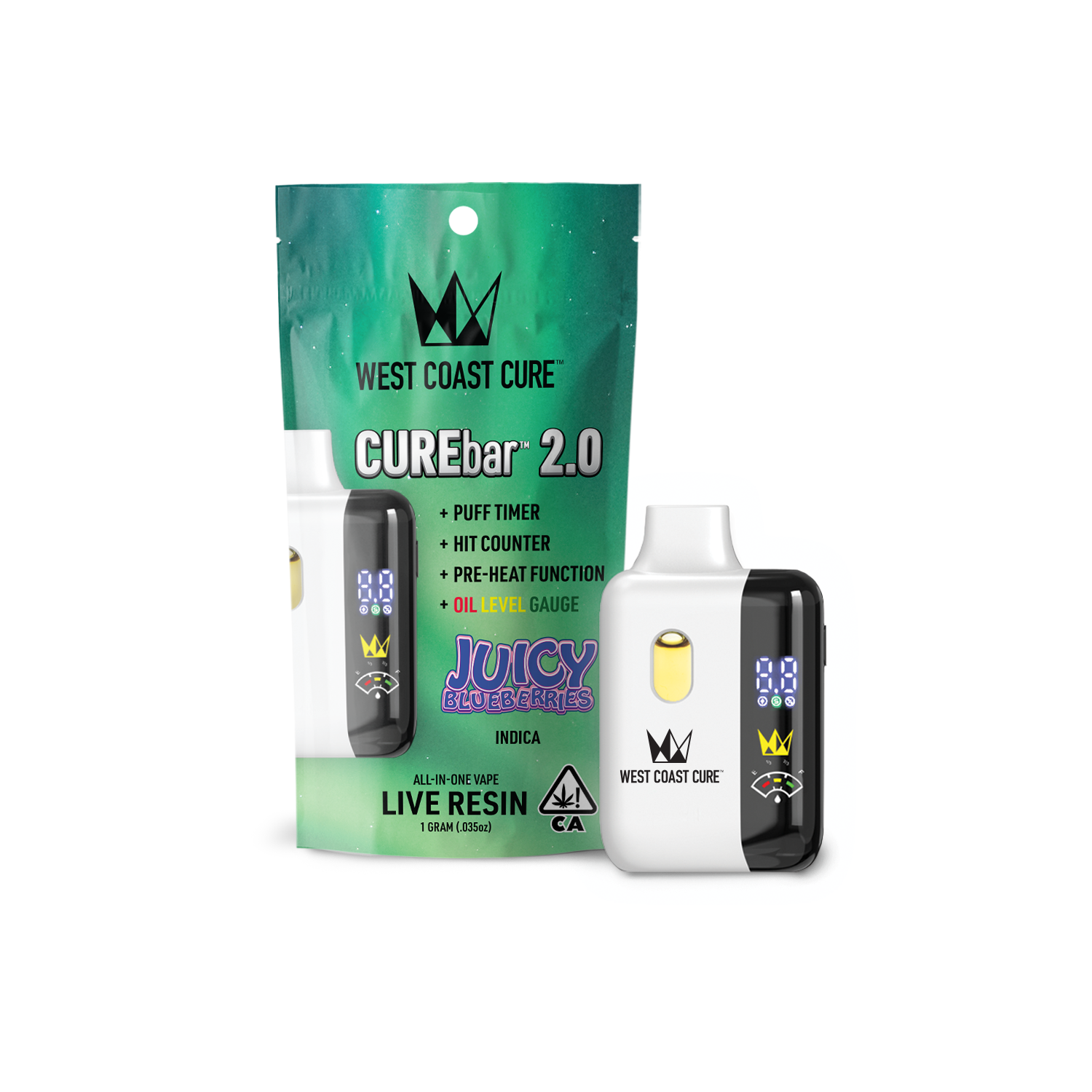 WCC | CUREbar | Live Resin | Juicy Blueberries | 1g