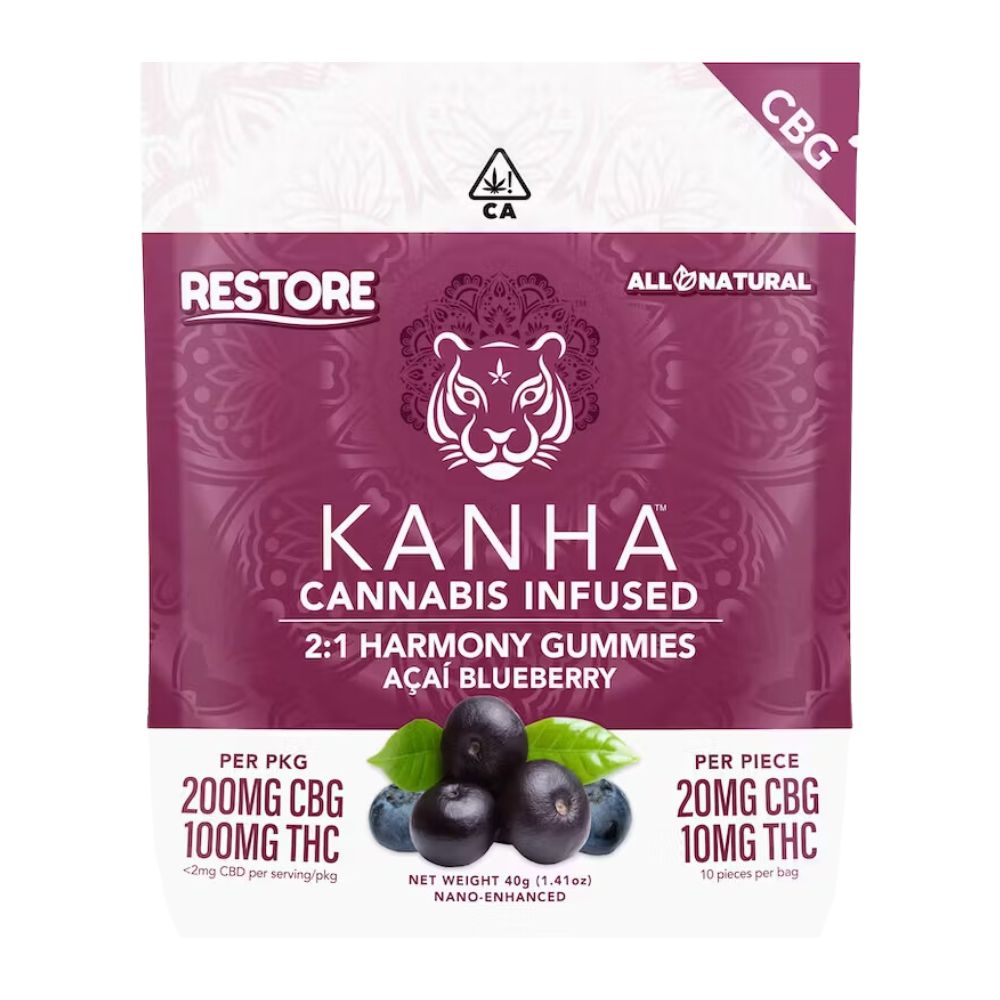 NANO - 2:1 CBG ACAI BLUEBERRY GUMMY - KANHA