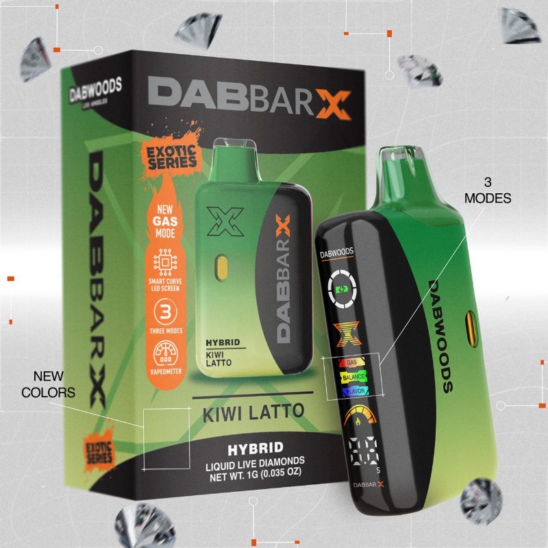 Dabwoods Kiwi Latto (H) Dab Bar X AIO 1g