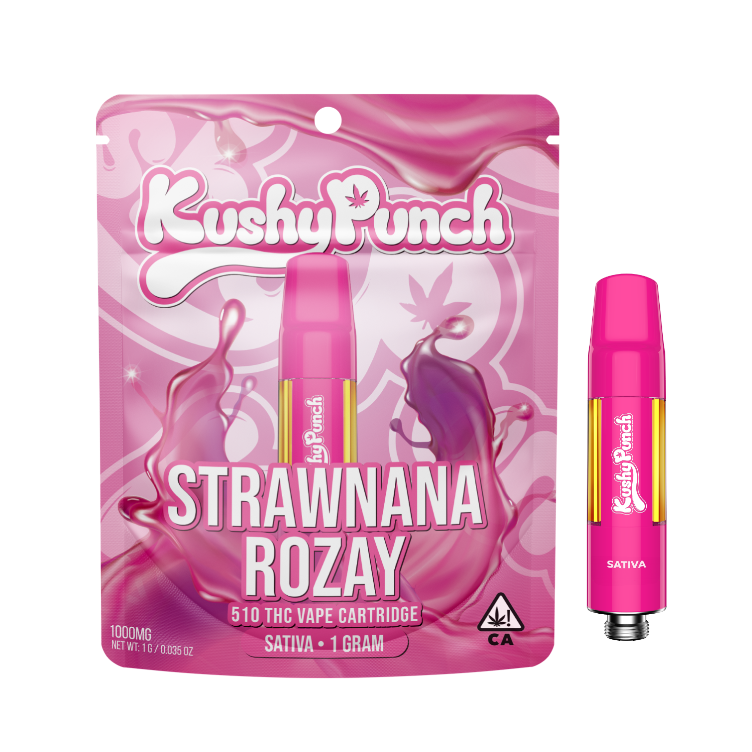 Kushy Punch Cart 1g Strawnana Rozay