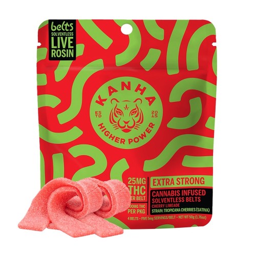 KANHA - Cherry Limeade Sativa Nano Rosin Belts - 100mg - Edible