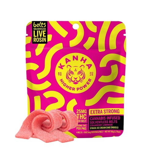 KANHA - Strawberry Lemonade Nano Indica Rosin Belts - 100mg - Edible