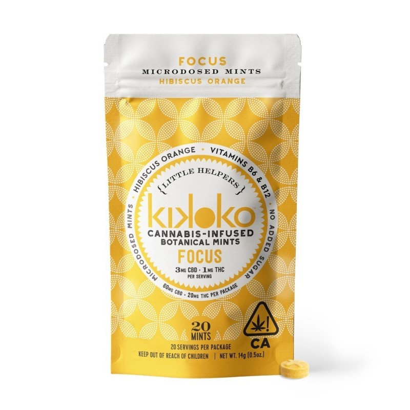 Kikoko Focus Little Helpers 3:1 CBD/THC Mints 20ct 80mg