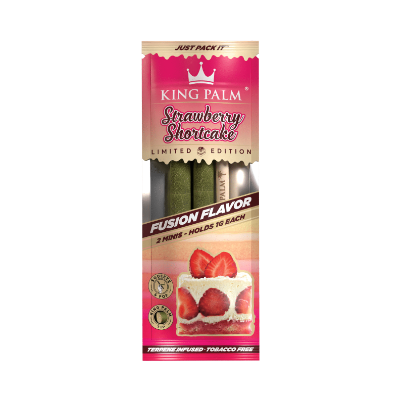 King Palm - Strawberry Shortcake Organic Mini Rolls 2pk