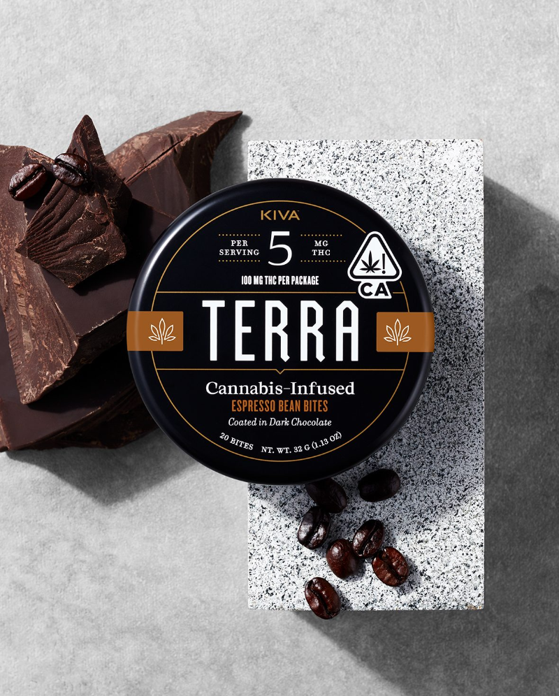 Kiva - Terra Dark Chocolate Espresso Beans Bites 100mg