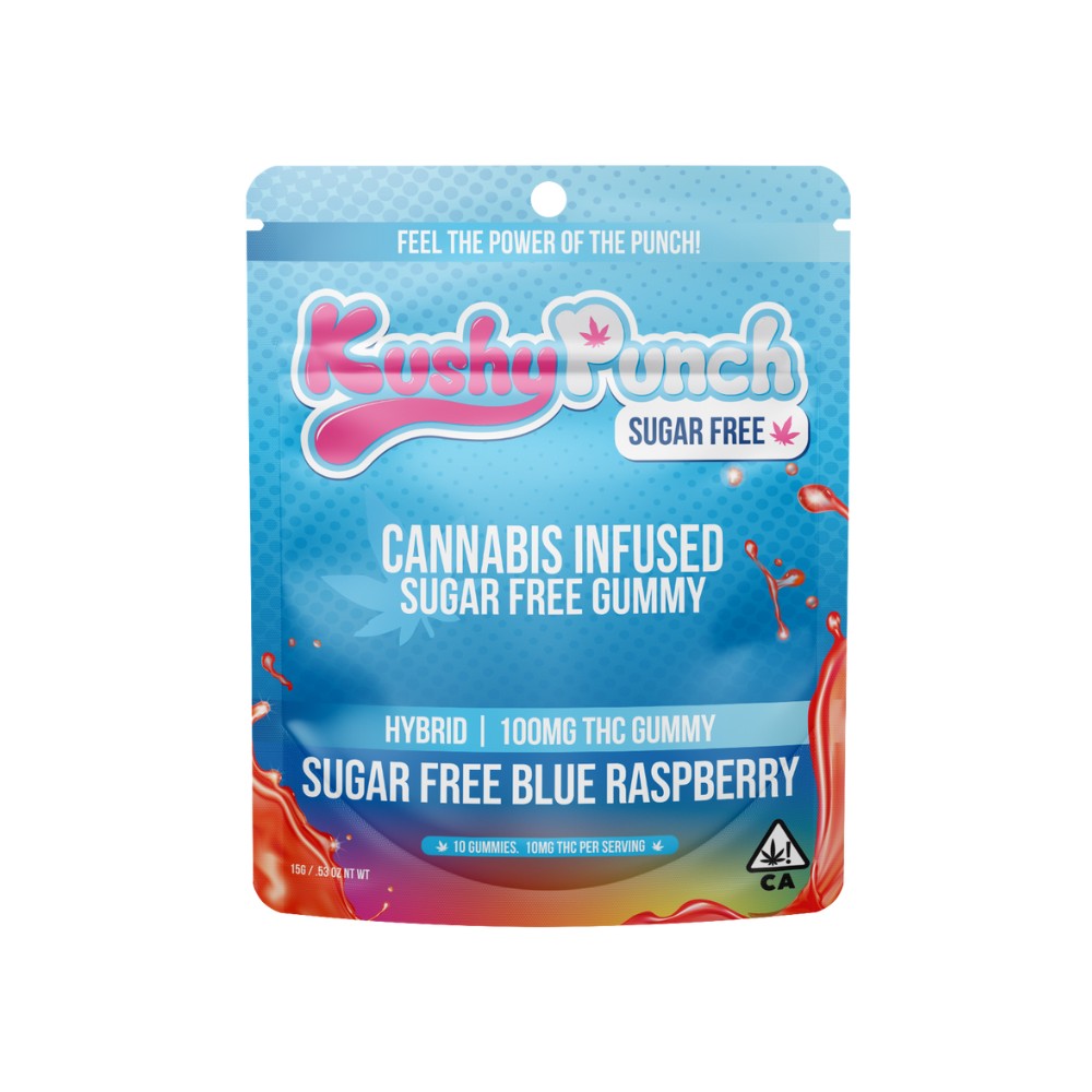 SUGAR FREE HYBRID - BLUE RASPBERRY 100MG - KUSHY PUNCH