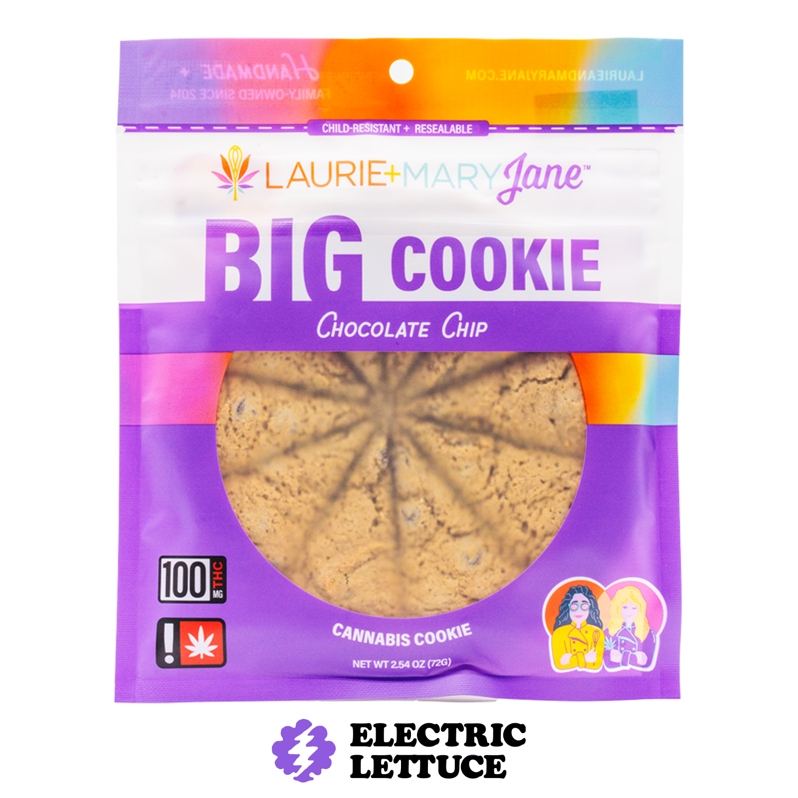 Laurie + Mary Jane Big Cookie Chocolate Chip 100mg