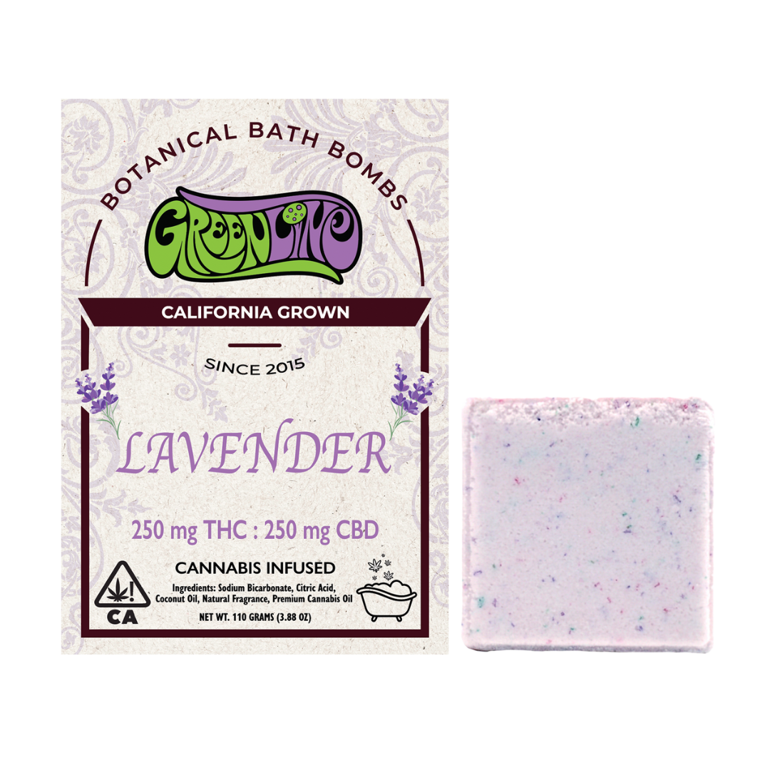 Greenline | Bath Bomb | Lavender | CBD:THC | 250:250mg