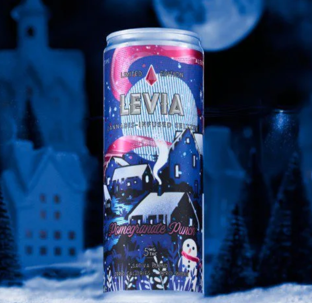 Levia Pomegranate Punch Seltzer 5mg 12oz