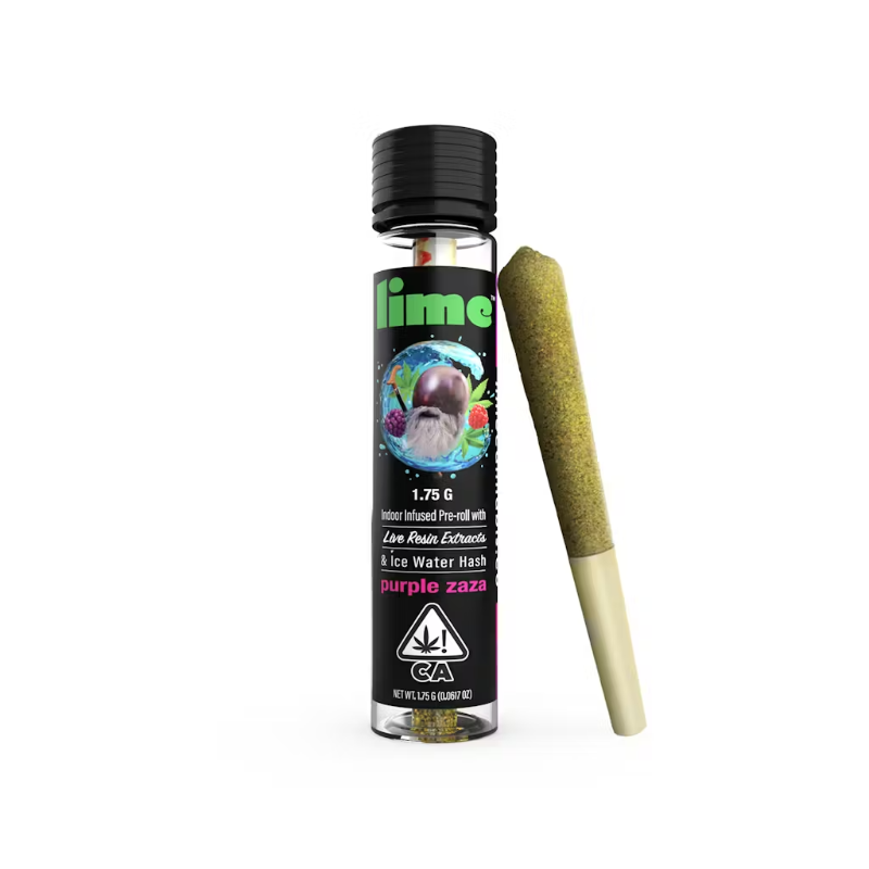 Lime - Purple Zaza Infused Preroll 1.75g