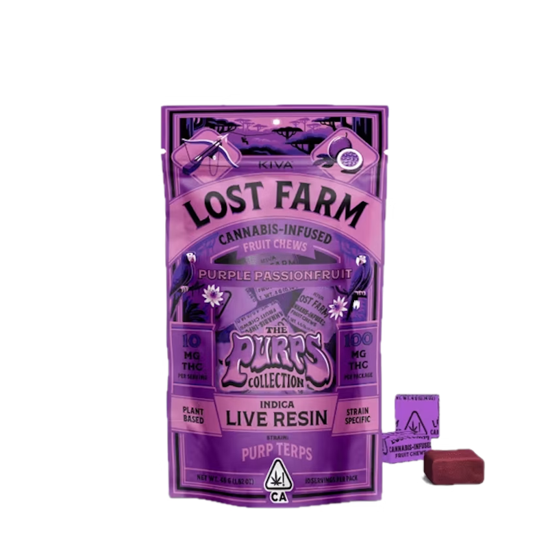 Lost Farm - Purple Passionfruit (Purp Terps) Live Rosin Chews 100mg