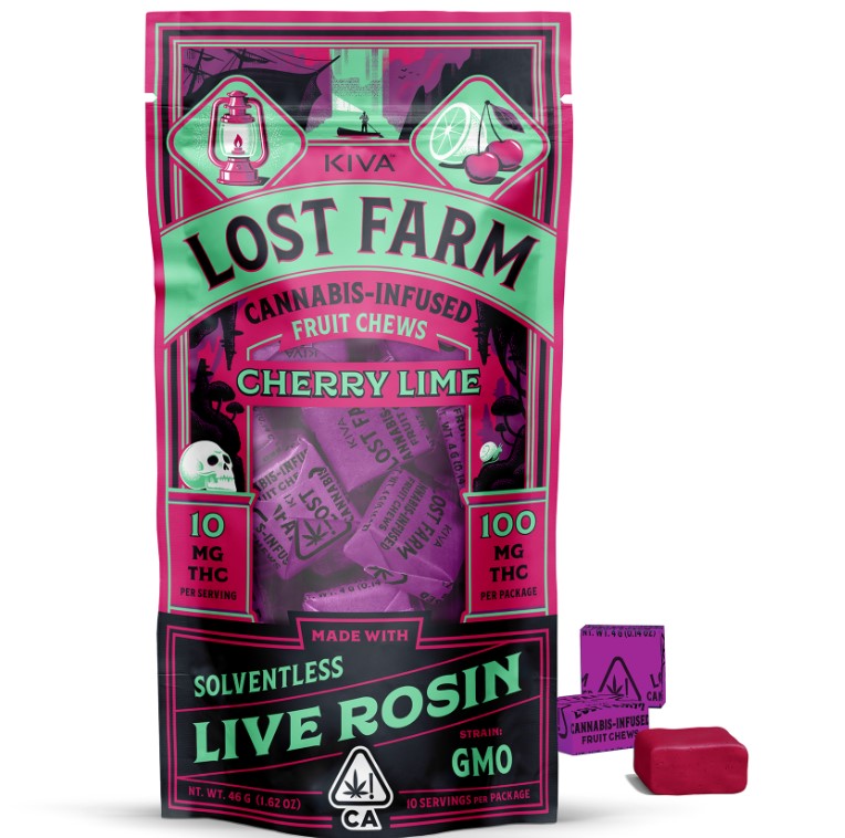 Lost Farm - Edible: Cherry Lime (Live Rosin Chew)  - 100mg