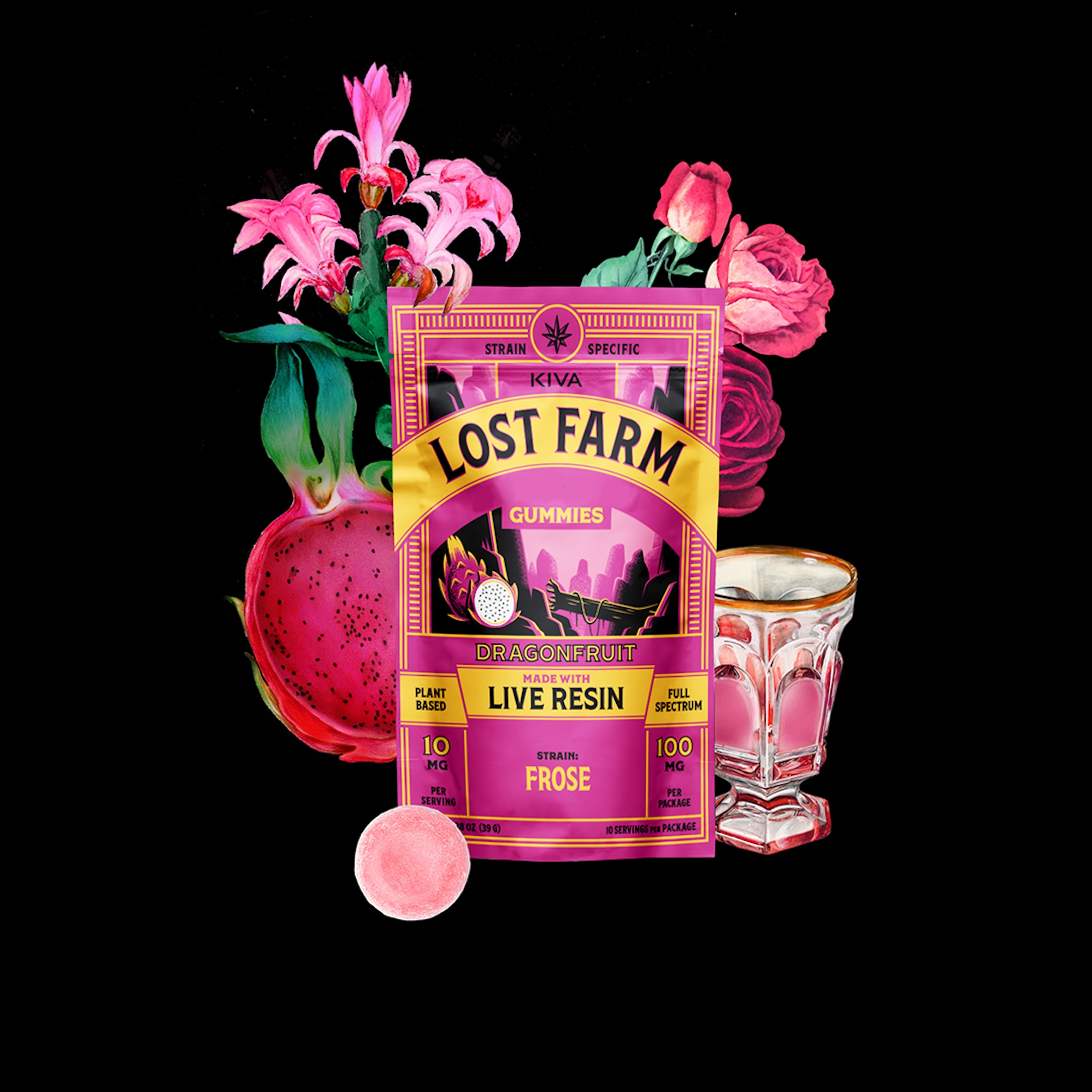 Dragonfruit x Frose 10mg Gummies 10 Pack | Lost Farm