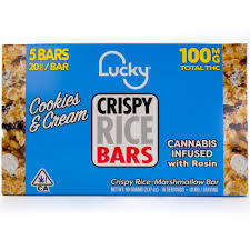 Lucky - Crispy Rice Bars with Rosin - Cookies & Cream - 100mg