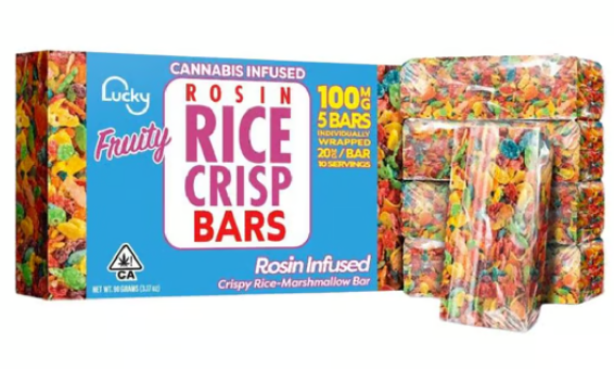 Lucky Rosin 5pk Crispy Rice Bars Fruity