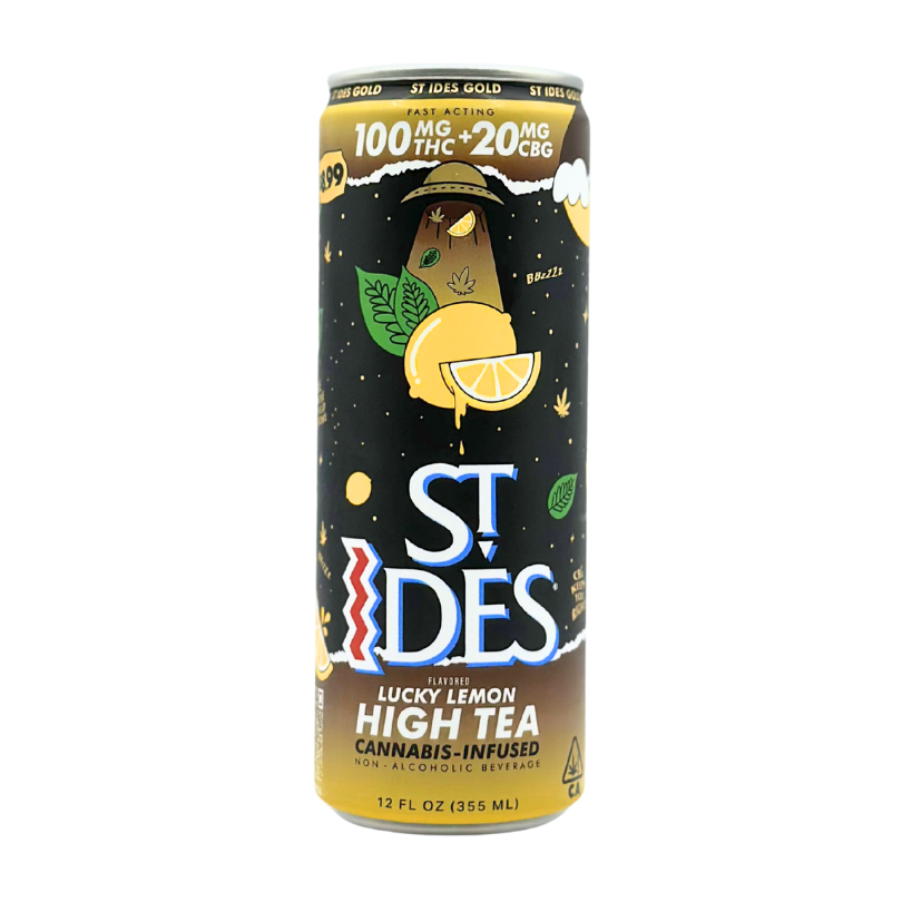St Ides - High Tea - Lucky Lemon - Beverages - 12oz - 100mg/20mg - THC/CBG