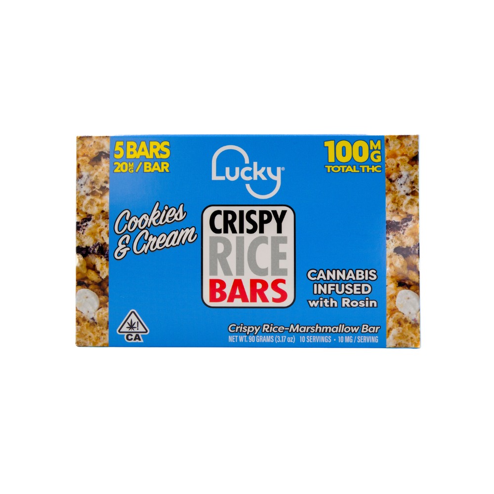 COOKIES & CREAM RICE BAR 100MG - LUCKY CRISPY