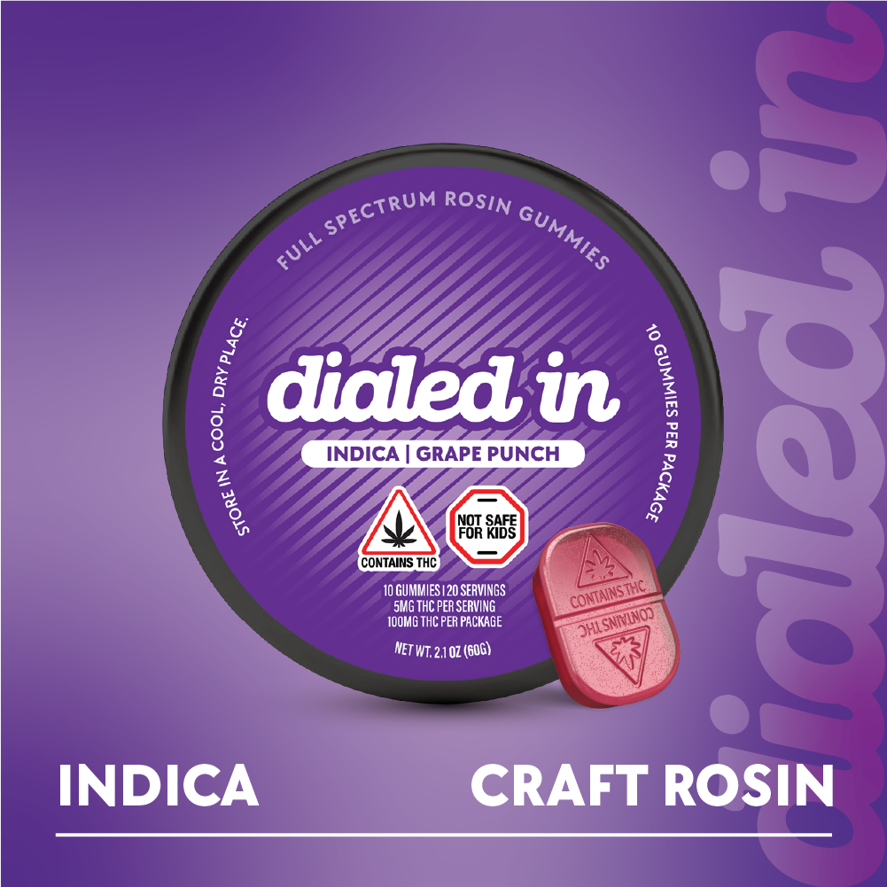 Grape Punch | Classic Indica Rosin Gummies 100mg | TAX INCLD