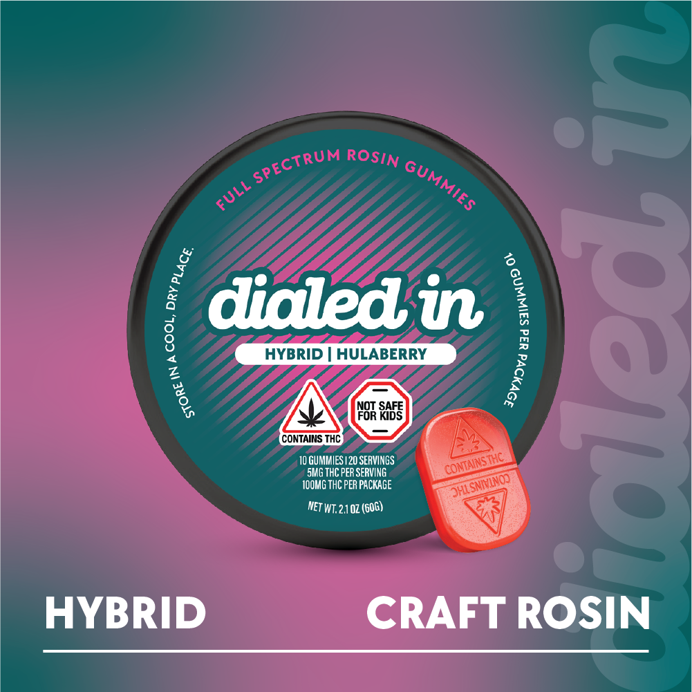 Hulaberry | Classic Hybrid Rosin Gummies 100mg | TAX INCLD