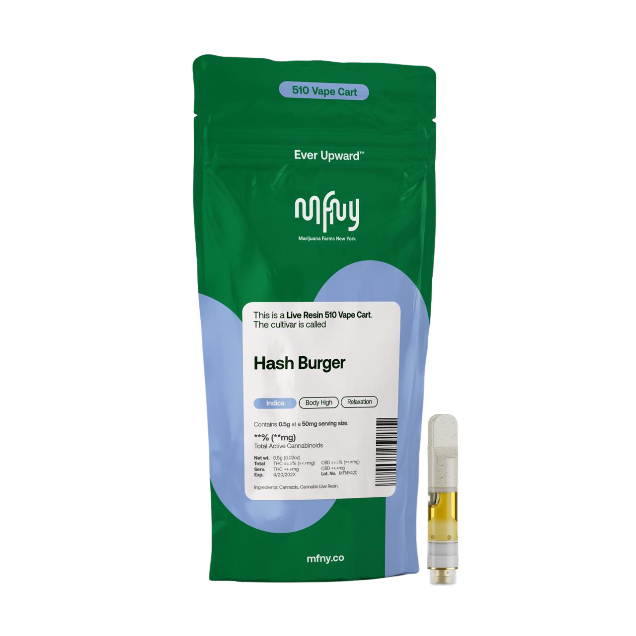 MFNY | Hash Burger | Single .5G Cartridge Live Resin