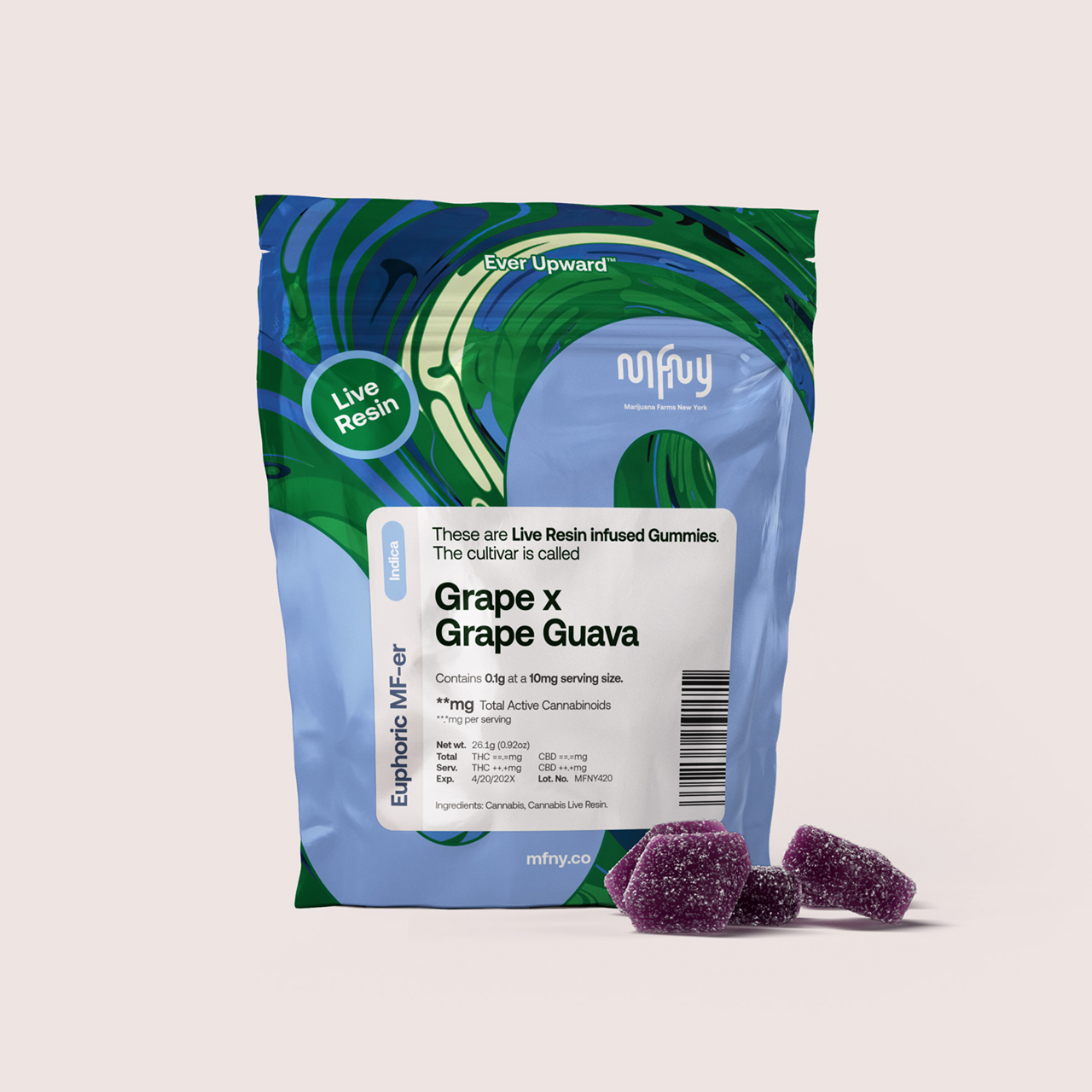 Grape X Grape Guava 10mg Live Resin Gummies 10 Pack | MFNY