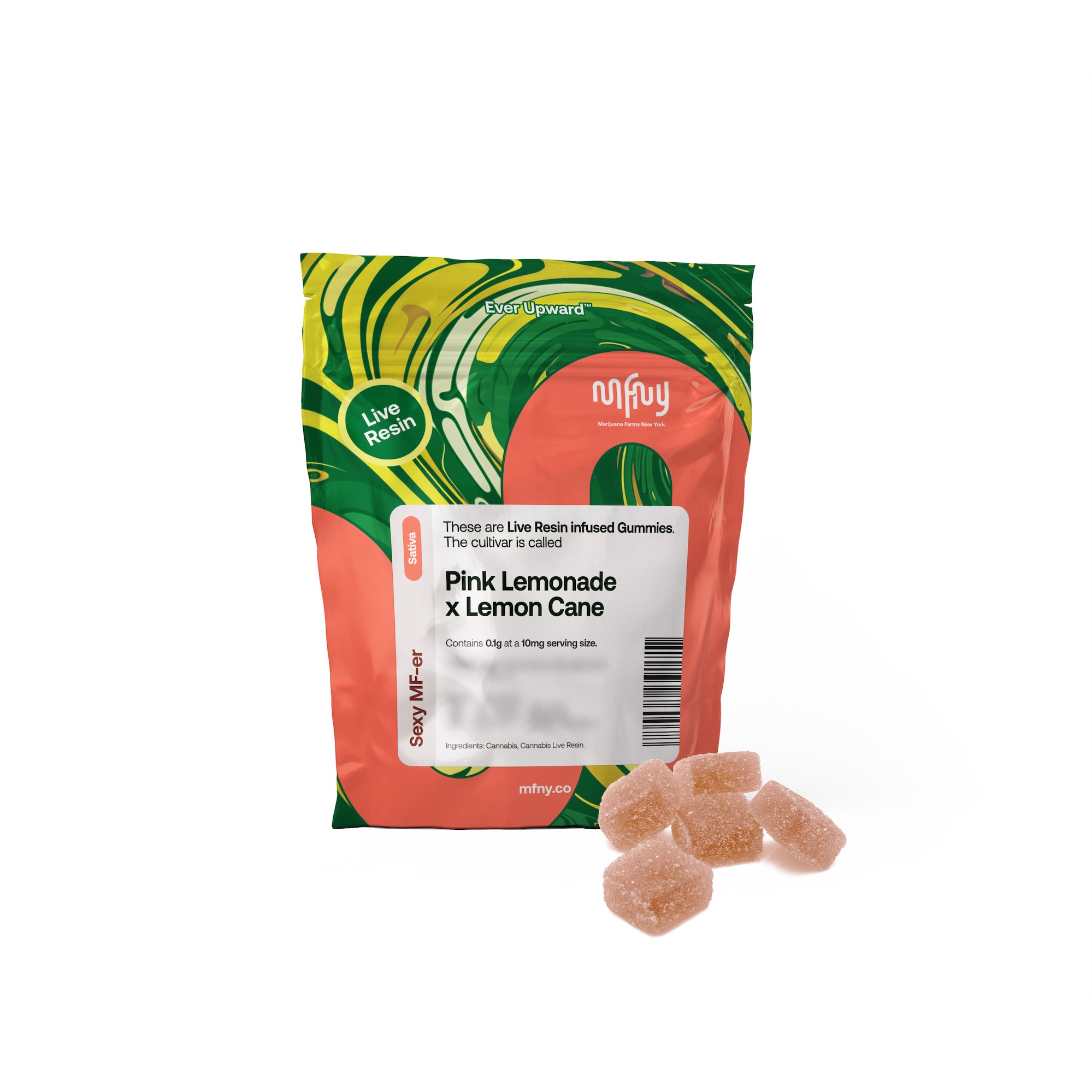 Pink Lemonade x Lemon Cane 10mg Live Resin Gummies 10 Pack | MFNY