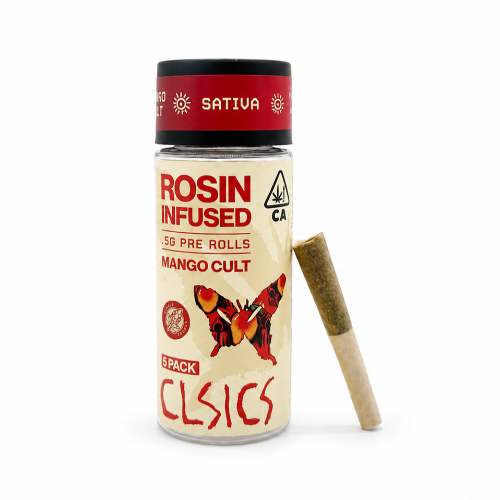Mango Cult | Rosin Infused 5-Pack Pre-Rolls | 2.5g