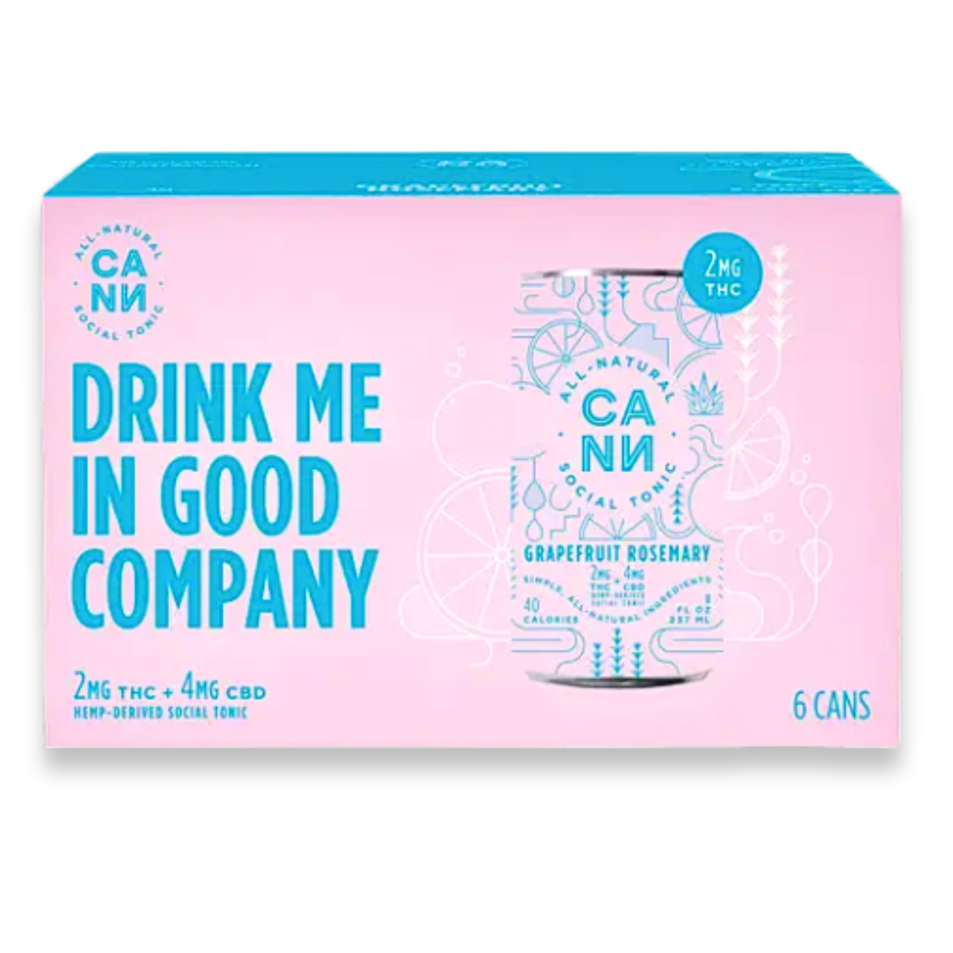 CANN - Grapefruit Rosemary - 2mg - Drinks - 6pk