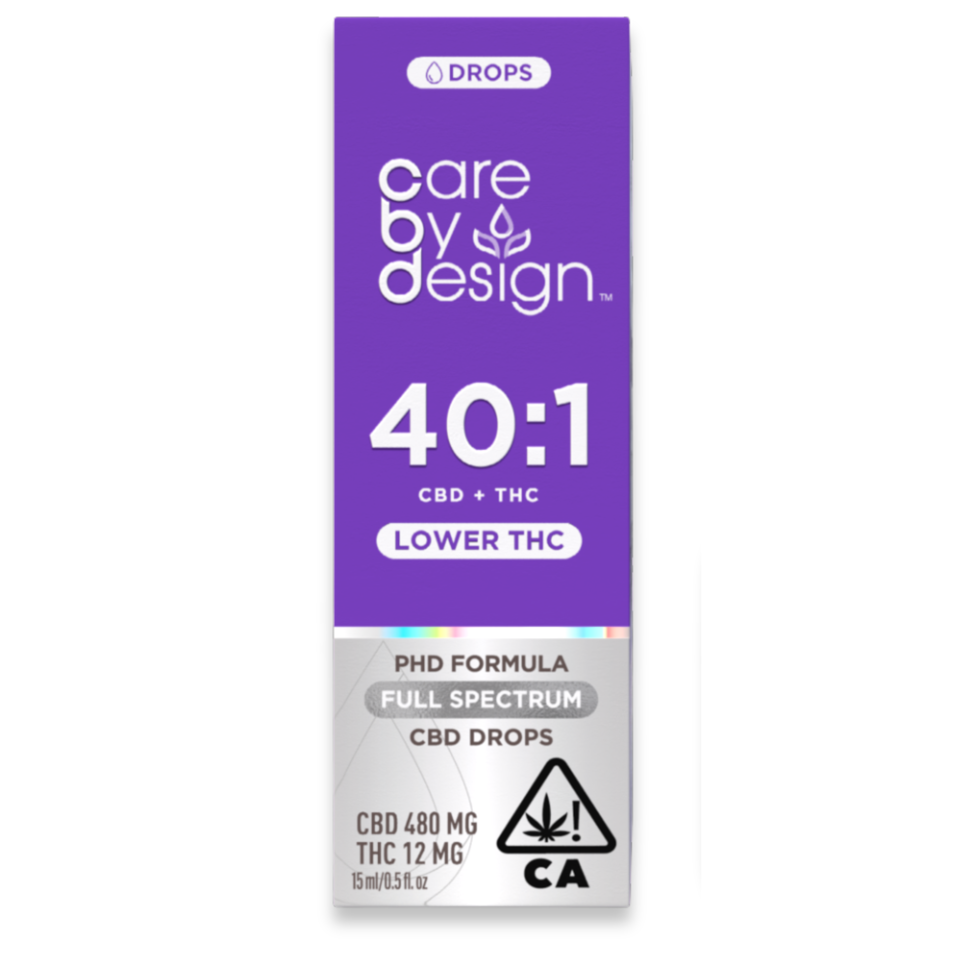 Care By Design - 40:1 - Full Spectrum CBD Drops - Tincture - 15ml