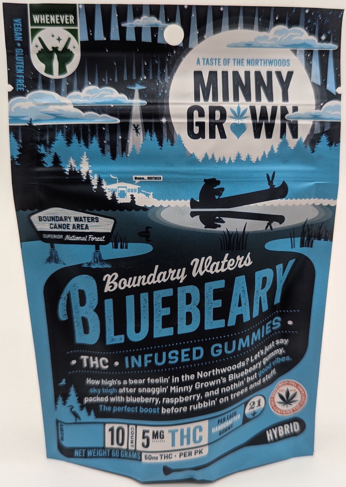 Minny Grown | Boundary Waters Blueberry THC gummies | 50mg THC