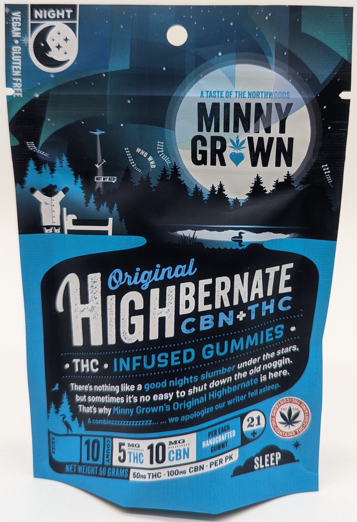 Minny Grown | Original Highbernate THC gummies | 50mg THC 100mg CBN
