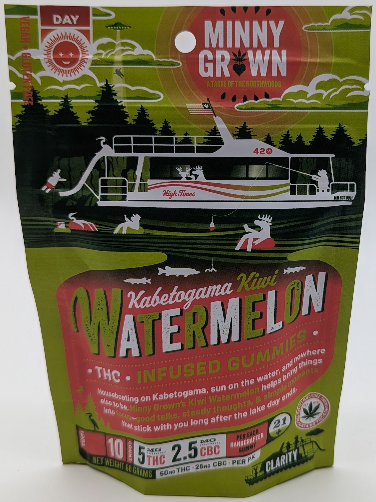 Minny Grown | Kabetogama Kiwi Watermelon THC gummies | 50mg THC 25mg CBC