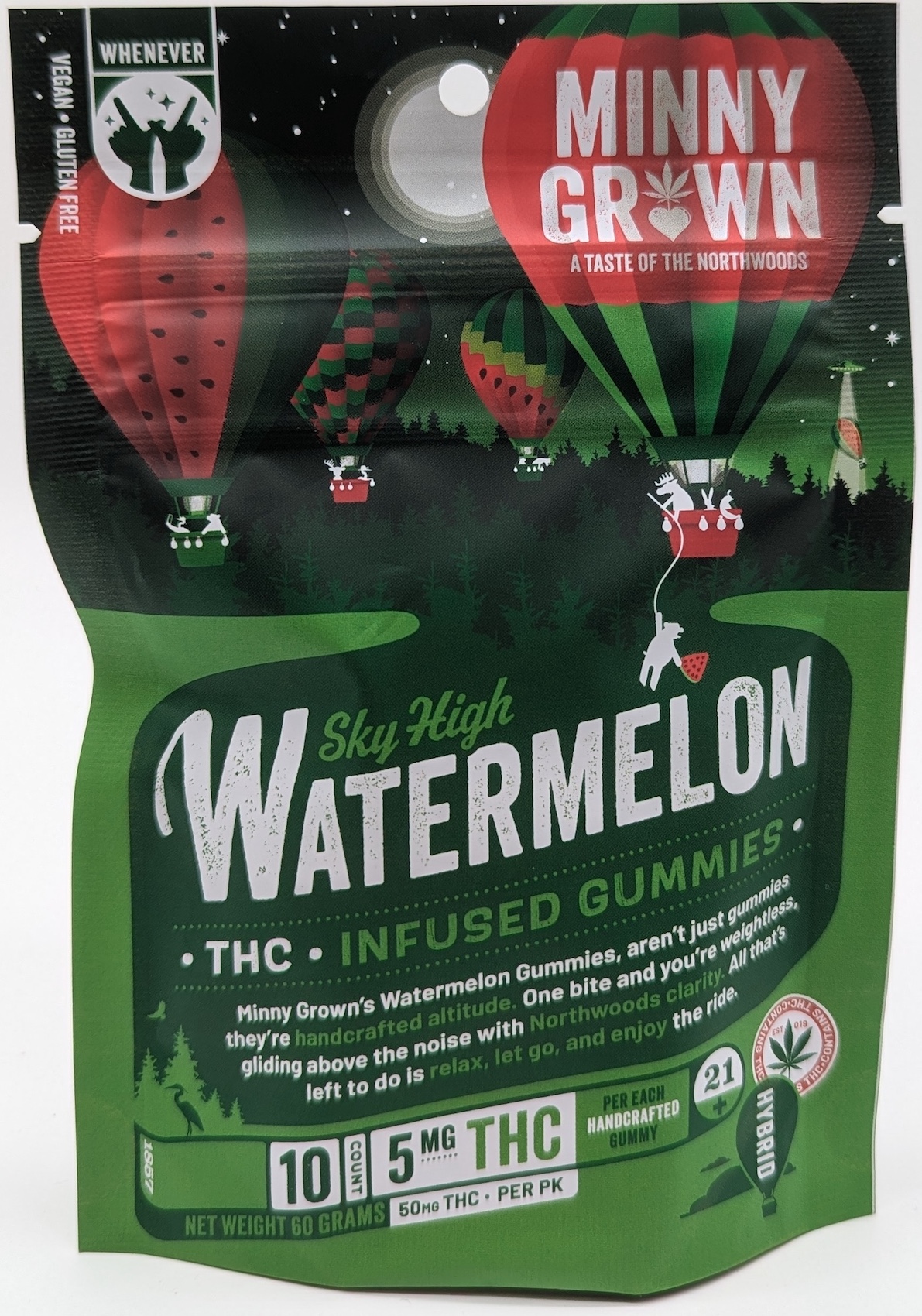 Minny Grown | Sky High Watermelon THC gummies | 50mg THC