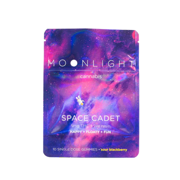 Moonlight | 10-count Space Cadet Live Resin Gummies | Sour Blackberry