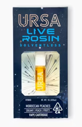 URSA 1g Moroccan Peaches Live Rosin Cartridge