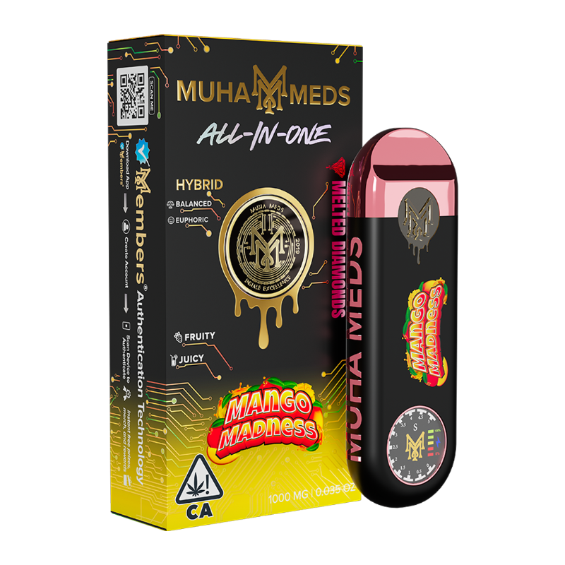 Muha Meds - Mango Madness Melted Diamonds AIO 1g