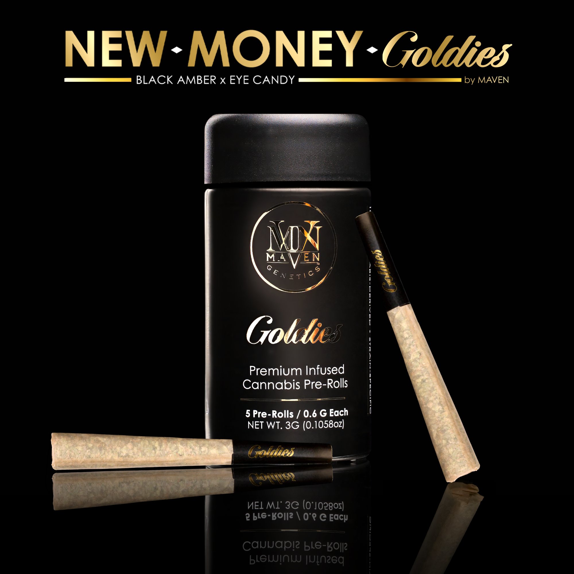 Maven | Infused Pre-Roll | Goldies | New Money | 3g | 5pack