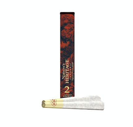 Nature's Heritage Larry Bird Mints 0.5g 2pk Bubble Hash Infused Prerolls