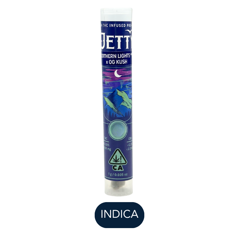 Jetty - High THC - Northern Lights x OG Kush - Infused Preroll - 1.0g