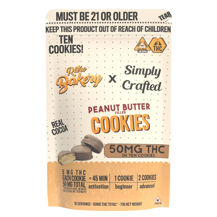 Peanut Butter Filled Cookies 5mg THC - 10 count