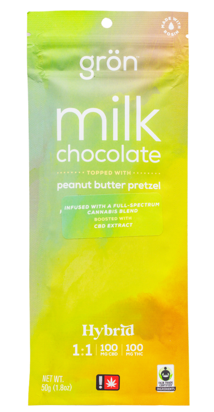 Gron Peanut Butter Pretzel Milk Chocolate 1:1 100mg