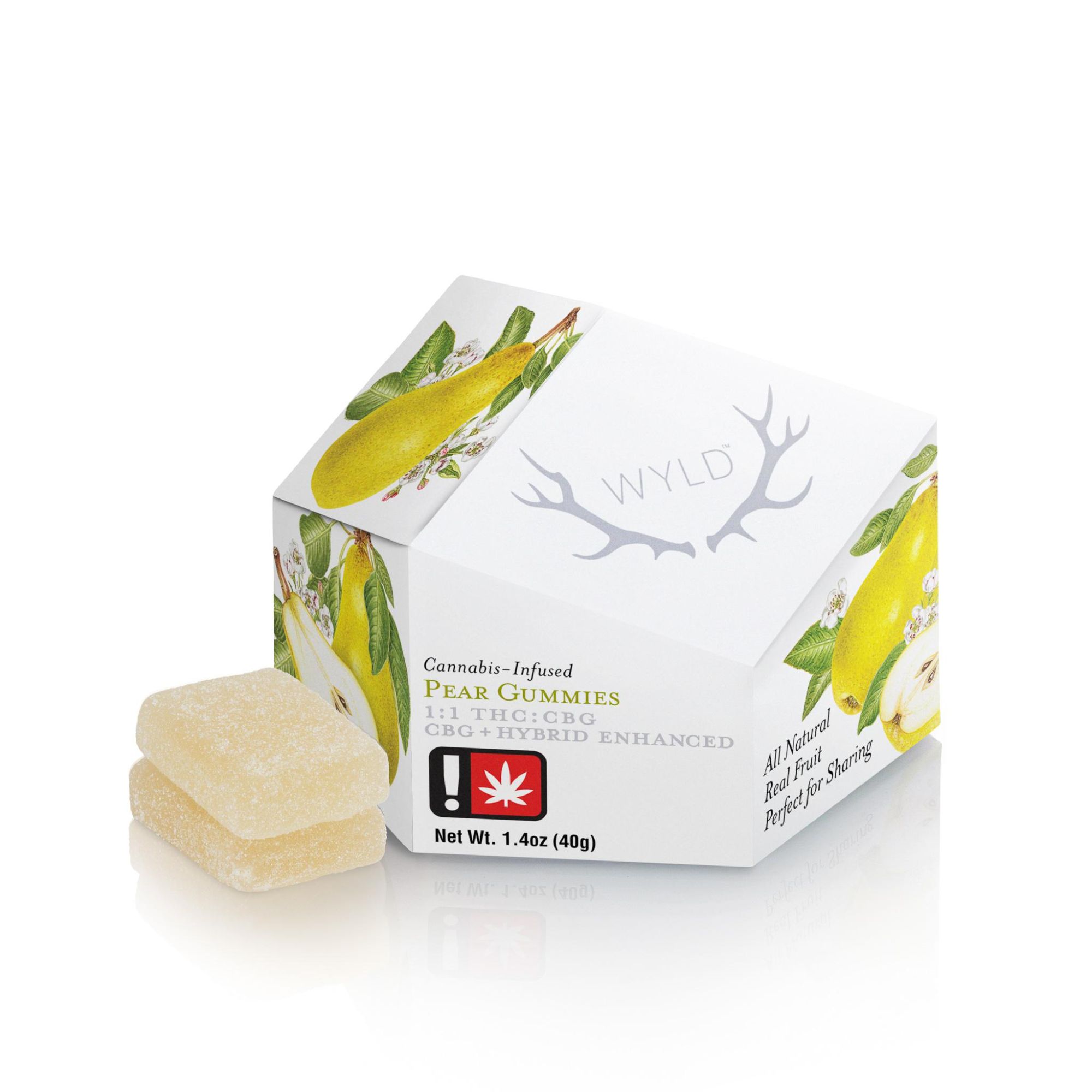WYLD | Pear | 1:1 THC:CBG | 10pk