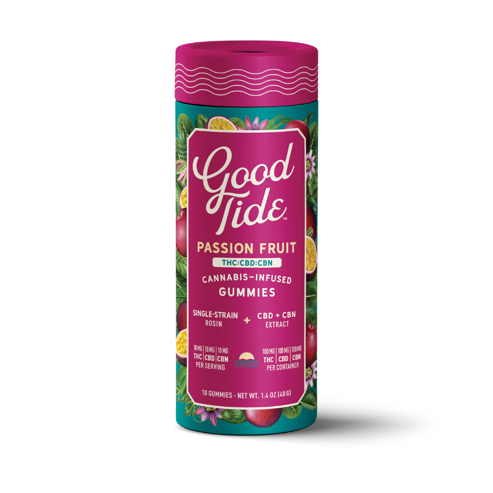 Passion Fruit Gummies | 10pc 300mg 1:1:1 (THC:CBD:CBN) (Hash Rosin)