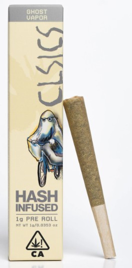 CLSICS: Ghost Vapor 1g Hash Infused Pre-Roll (I)