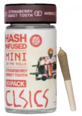 CLSICS: Strawberry Sweet Tooth Hash Infused .3g Pre-Roll 10-Pack/3g (H)