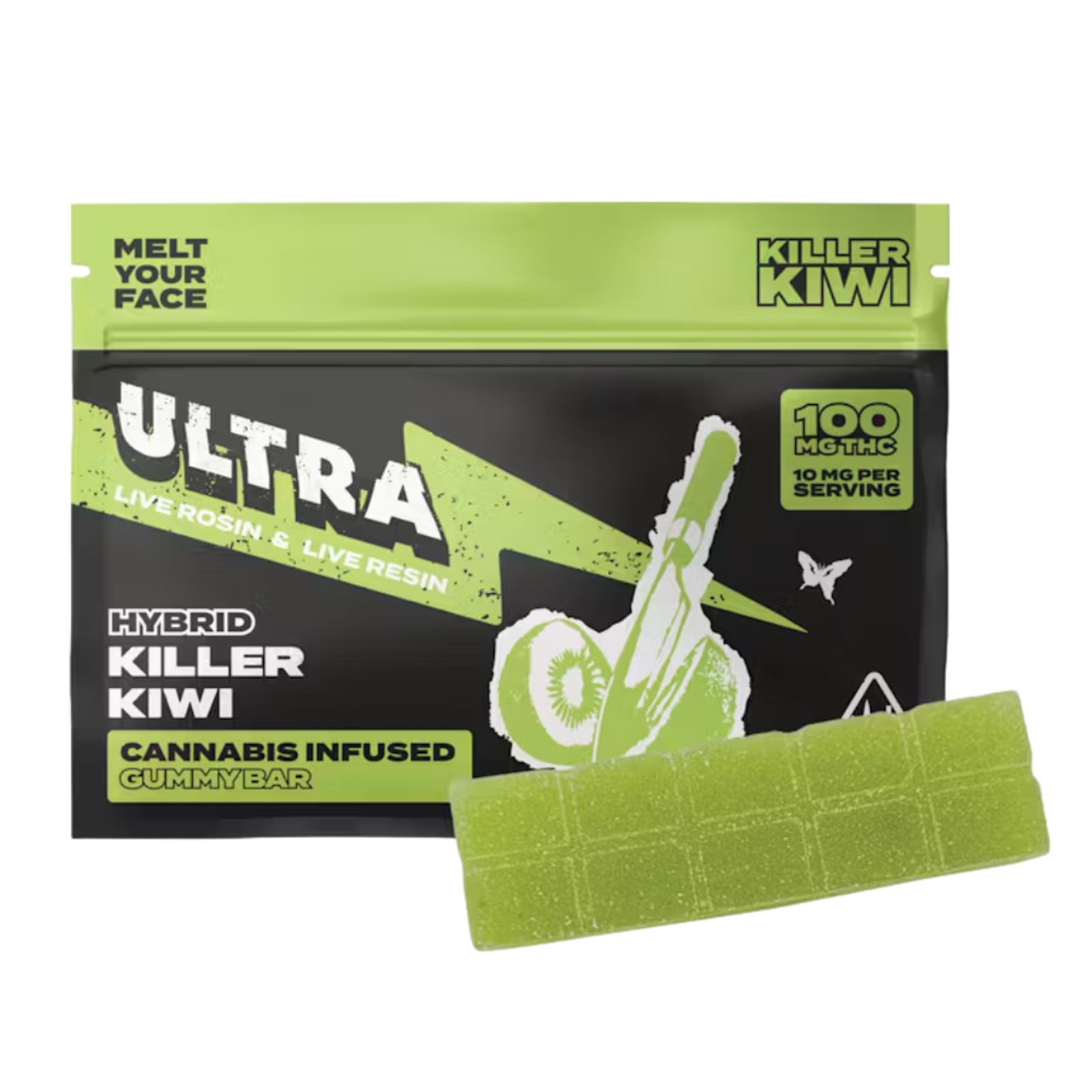 キラキラグリーンガラパイlumpy Killer Kiwi Live Rosin/Resin Gummy Bar