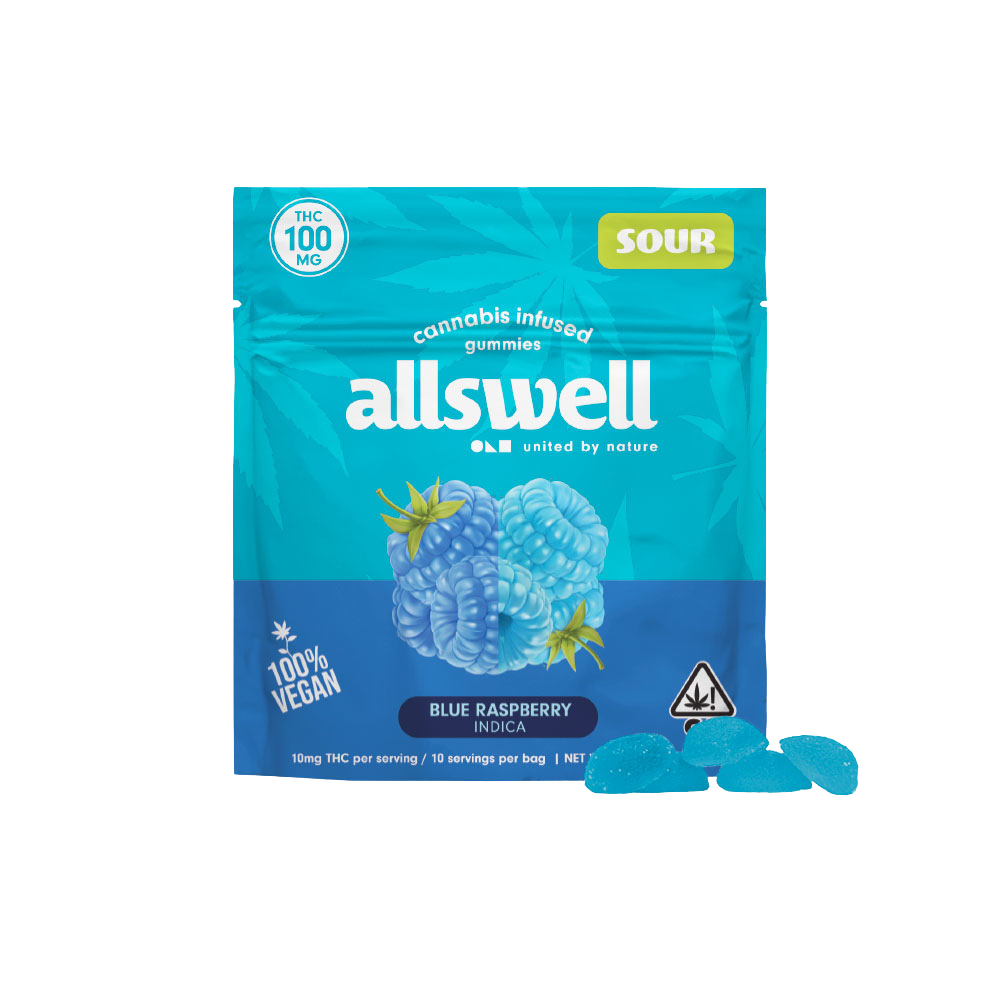 Sour Blue Raspberry Gummies | Cannabis Edibles | Hyperwolf