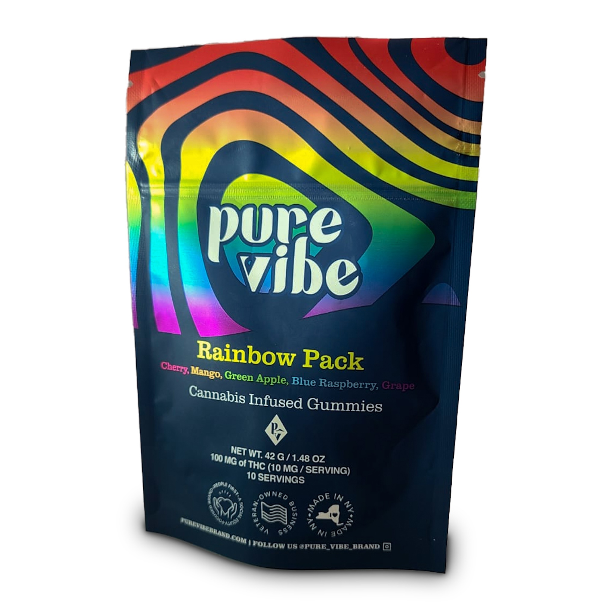 Rainbow 10mg Gummies 10 Pack | Pure Vibe
