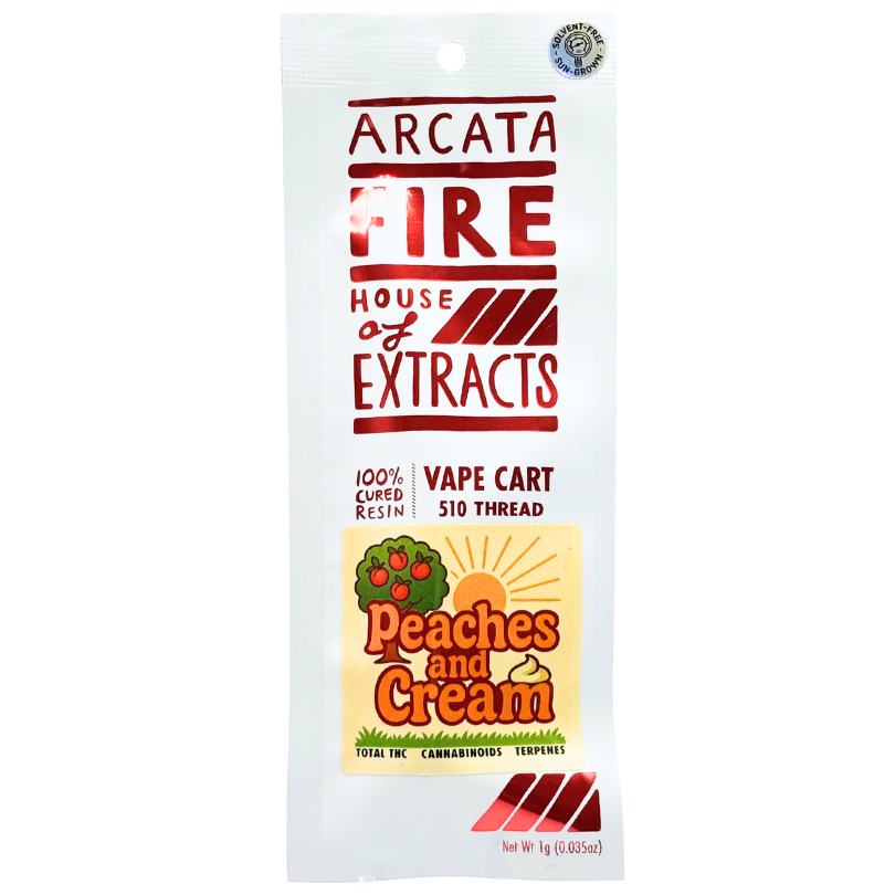 Arcata Fire - Cured Resin - Peaches and Cream - Vape Cart - 1.0g
