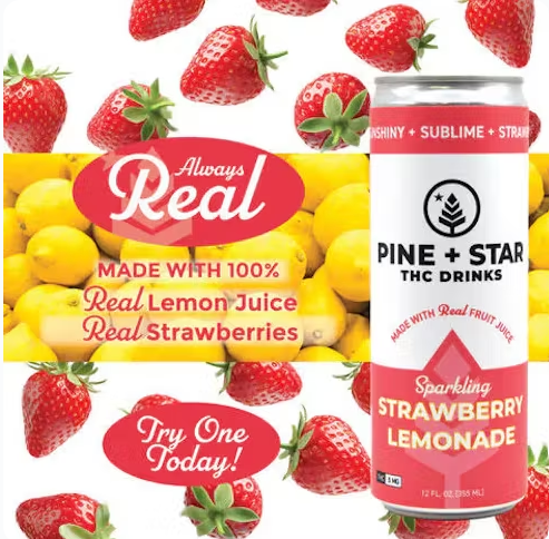 Pine + Star Strawberry Lemonade 5mg 12oz